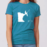 Minnesota Fishing Women's Slim Fit T-Shirt