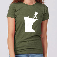 Hiking Minnesota Women's Slim Fit T-Shirt