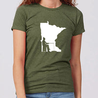 Ice Fishing Minnesota Women's Slim Fit T-Shirt