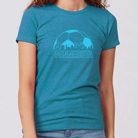 Minnesota Soccer Skyline Women's Slim Fit T-Shirt