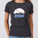 Saint Paul Baseball Skyline Minnesota Women's Slim Fit T-Shirt