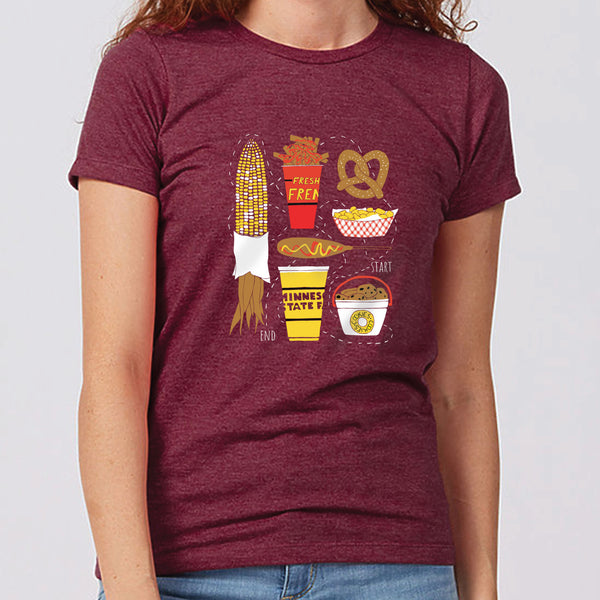 State Fair Food Minnesota Women's Slim Fit T-Shirt