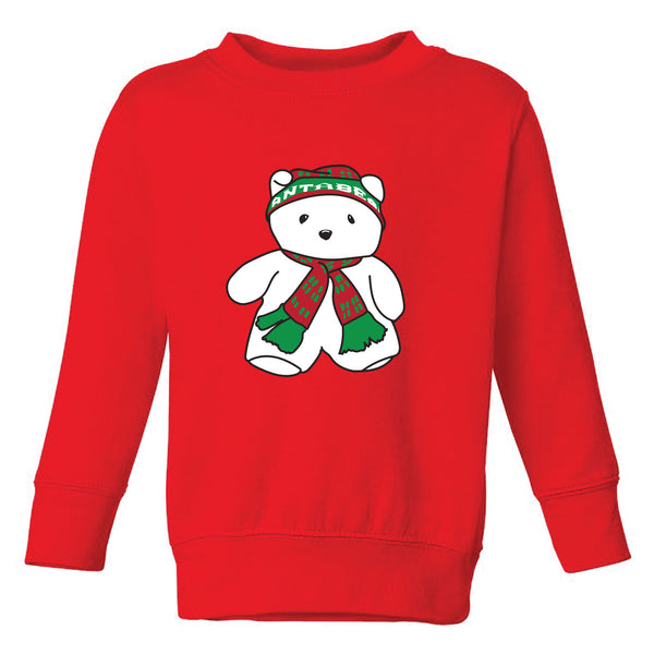 Santa Bear Minnesota Kids Sweatshirt