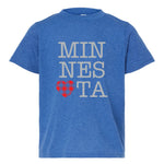 Buffalo Plaid Heart Minnesota Youth T-Shirt